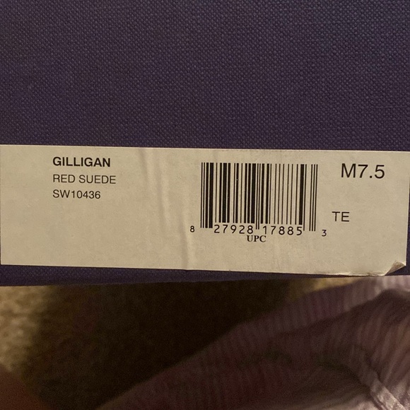 Red flats ankle tie Stuart Weitzman Gilligan suede - Picture 6 of 6